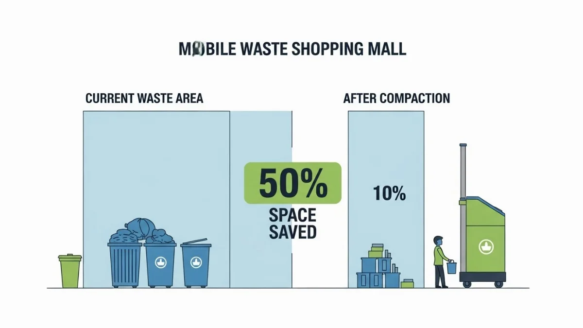 Nhân viên vận hành máy ép rác di động chuyên nghiệp