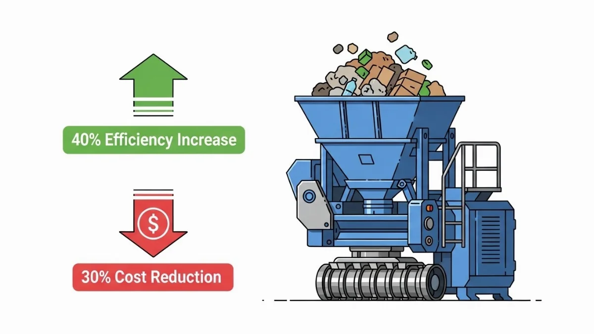 Máy ép rác phễu nâng giúp giảm 30% chi phí vận hành cho doanh nghiệp