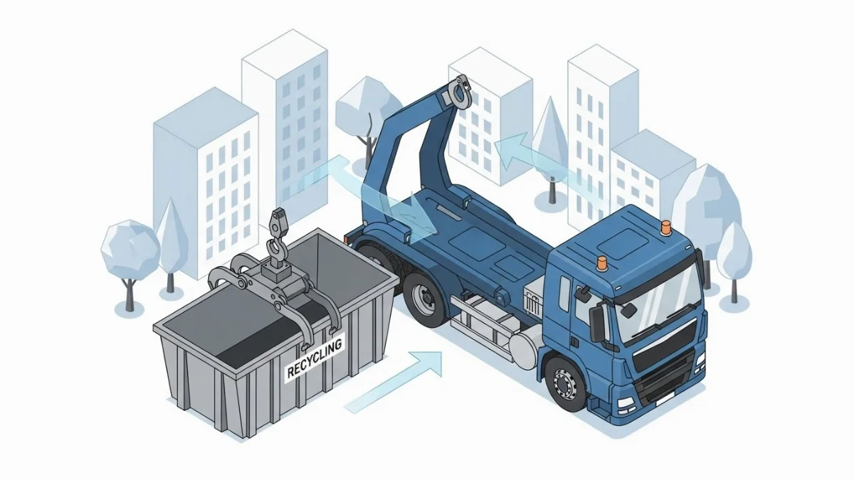 Lợi ích vận chuyển rác hiệu quả với xe hooklift trong đô thị thông minh