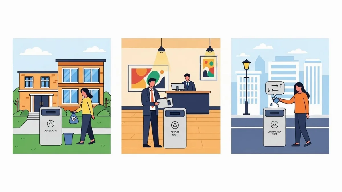 Hệ thống máy ép rác thông minh hoạt động yên tĩnh tại khu dân cư