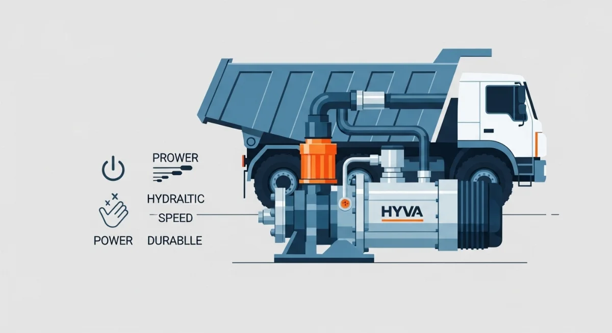 Cơ chế hoạt động của bơm thủy lực HYVA truyền dầu