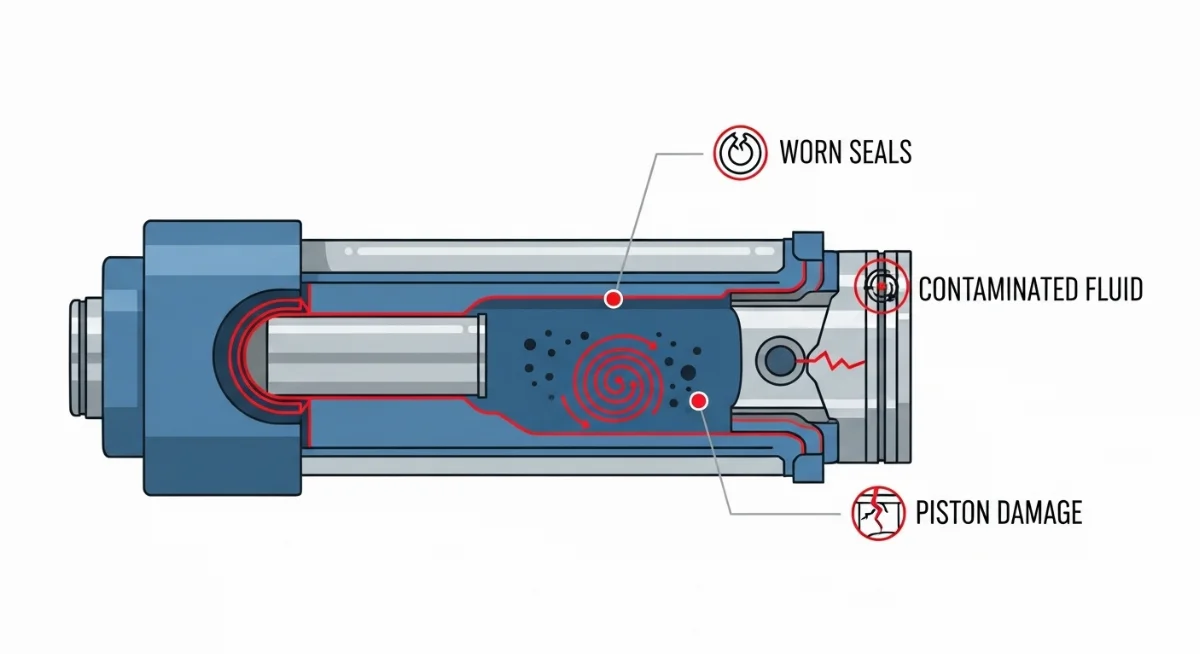 kiểm tra rò rỉ dầu xi lanh ben để sửa chữa kịp thời