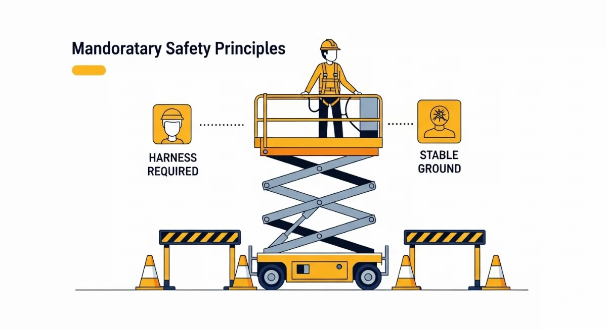Kiểm tra kỹ lưỡng khu vực và điều kiện mặt bằng trước khi vận hành