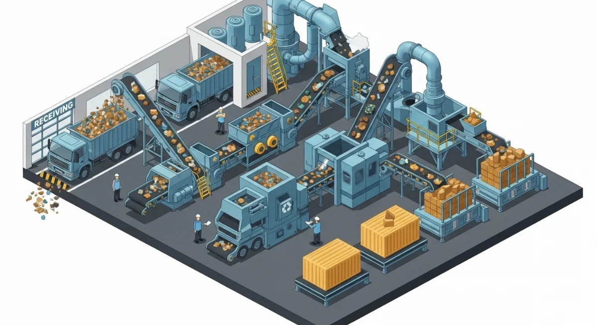 Hình ảnh thiết bị cơ giới hóa giúp tối ưu hóa quy trình xử lý rác thải