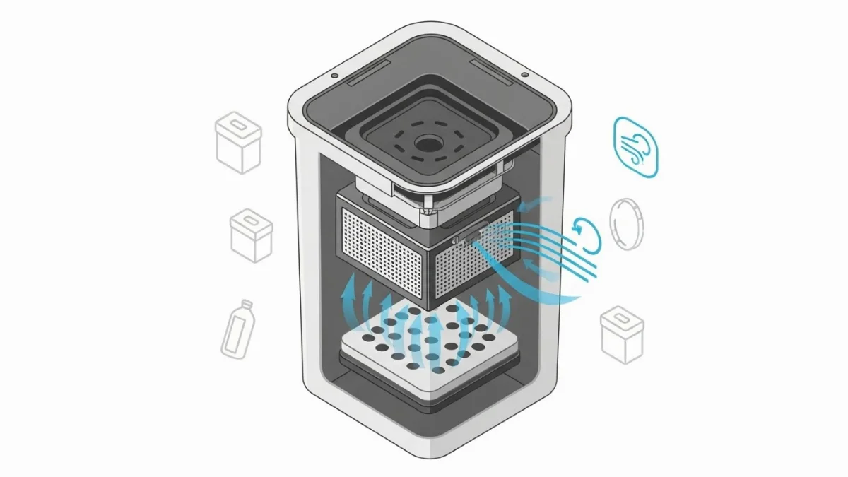 Lựa chọn thùng rác ép rác phù hợp với không gian bếp