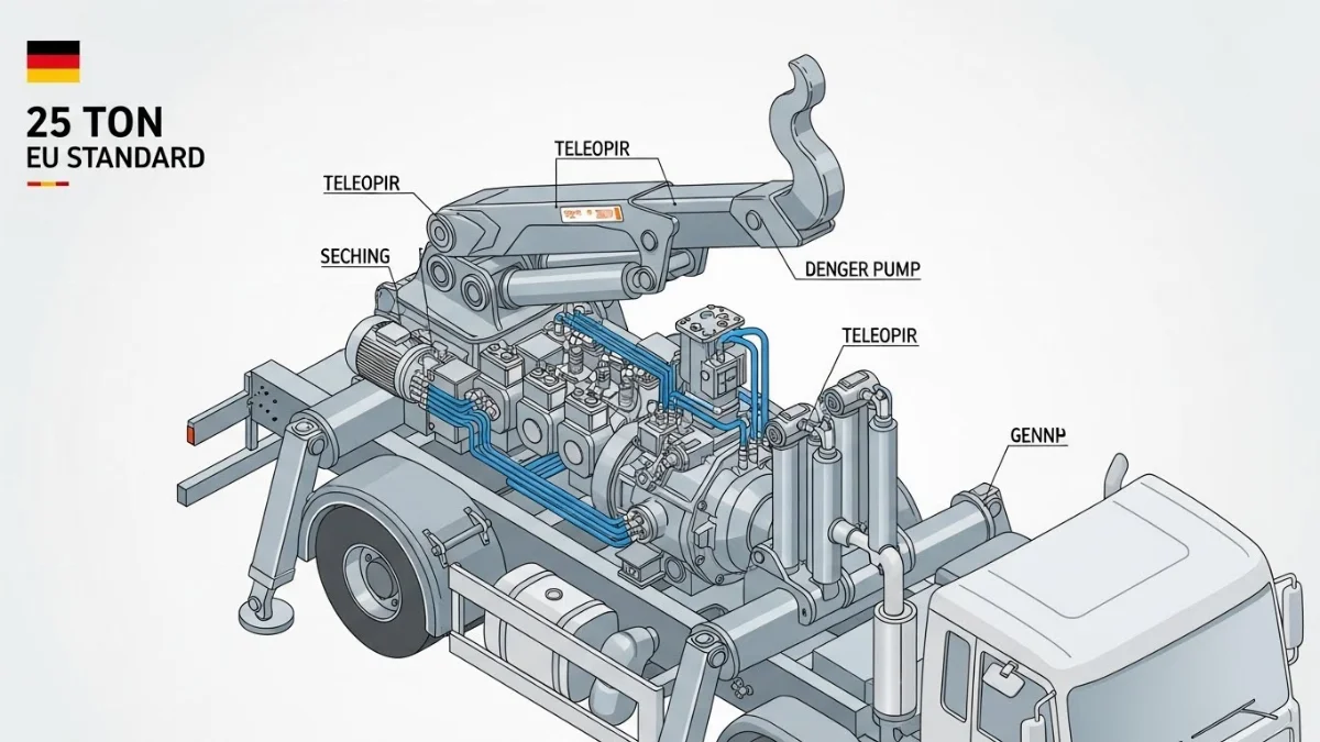 Hệ thống điều khiển xe hooklift Đức đảm bảo an toàn