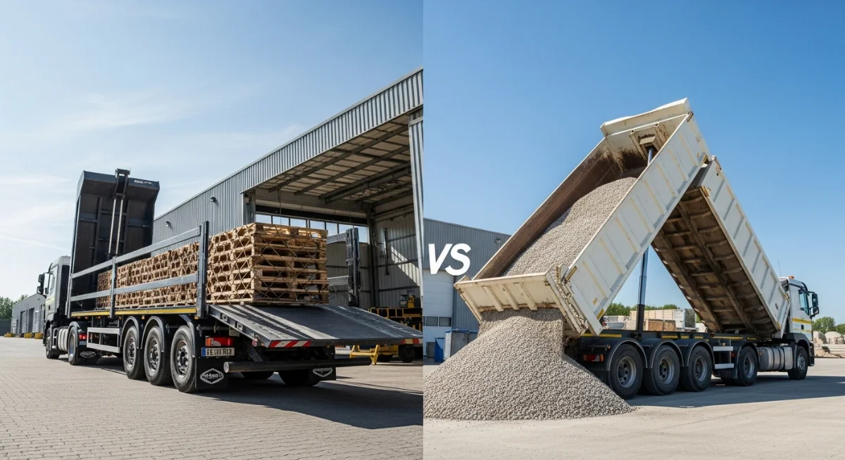 Sàn ben thủy lực nâng thùng xe cao để đổ vật liệu rời