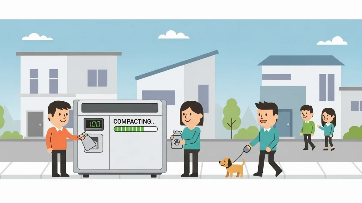 Thiết bị ép rác tự động giữ môi trường sạch sẽ, không mùi hôi