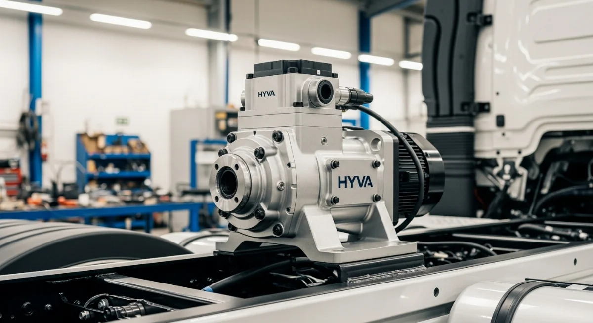 Hình ảnh cắt lớp cấu tạo bơm thủy lực HYVA với các bộ phận chính