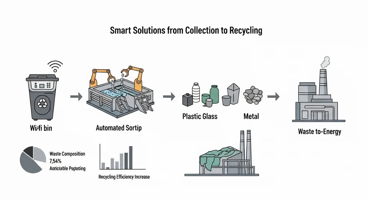 Nhà máy xử lý rác thải hiện đại sử dụng công nghệ thông minh tự động hóa