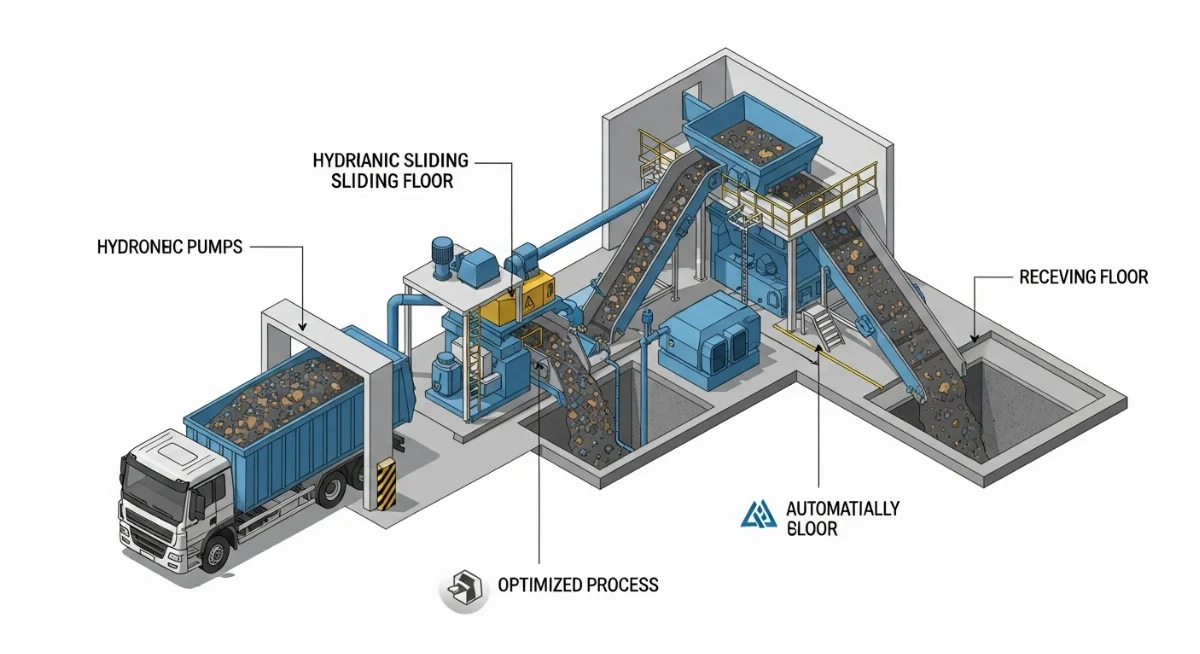 Sự phối hợp giữa sàn trượt và bơm thủy lực tăng năng suất xử lý