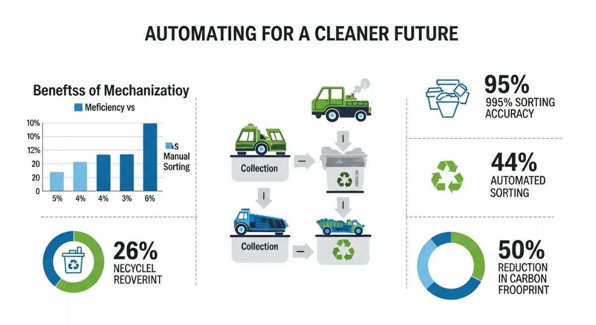 Hình ảnh nhà máy xử lý rác thải thông minh với công nghệ tự động hóa