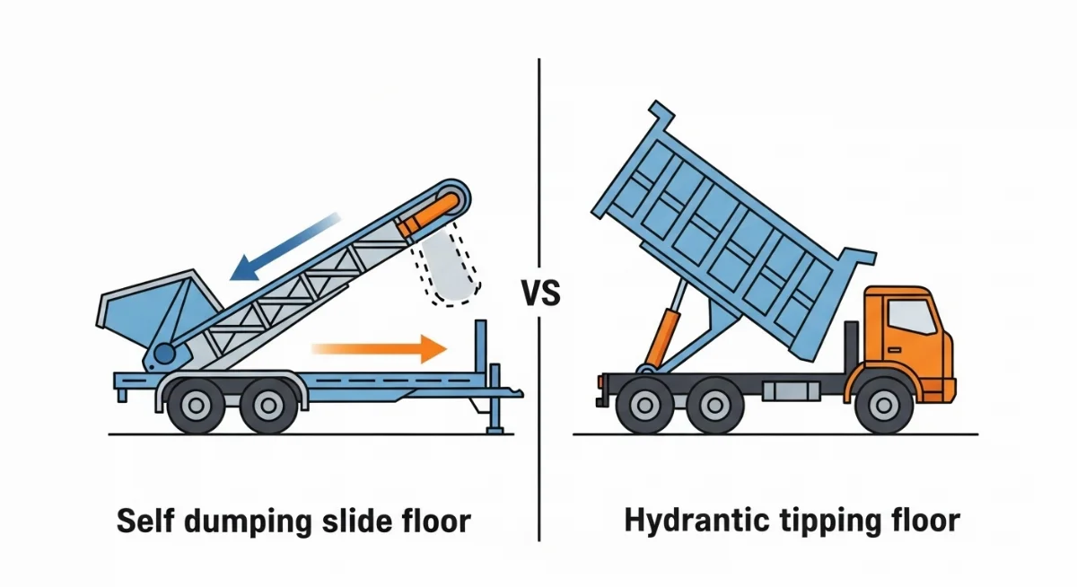 Xe ben thủy lực vận chuyển hàng hóa rời trên công trường