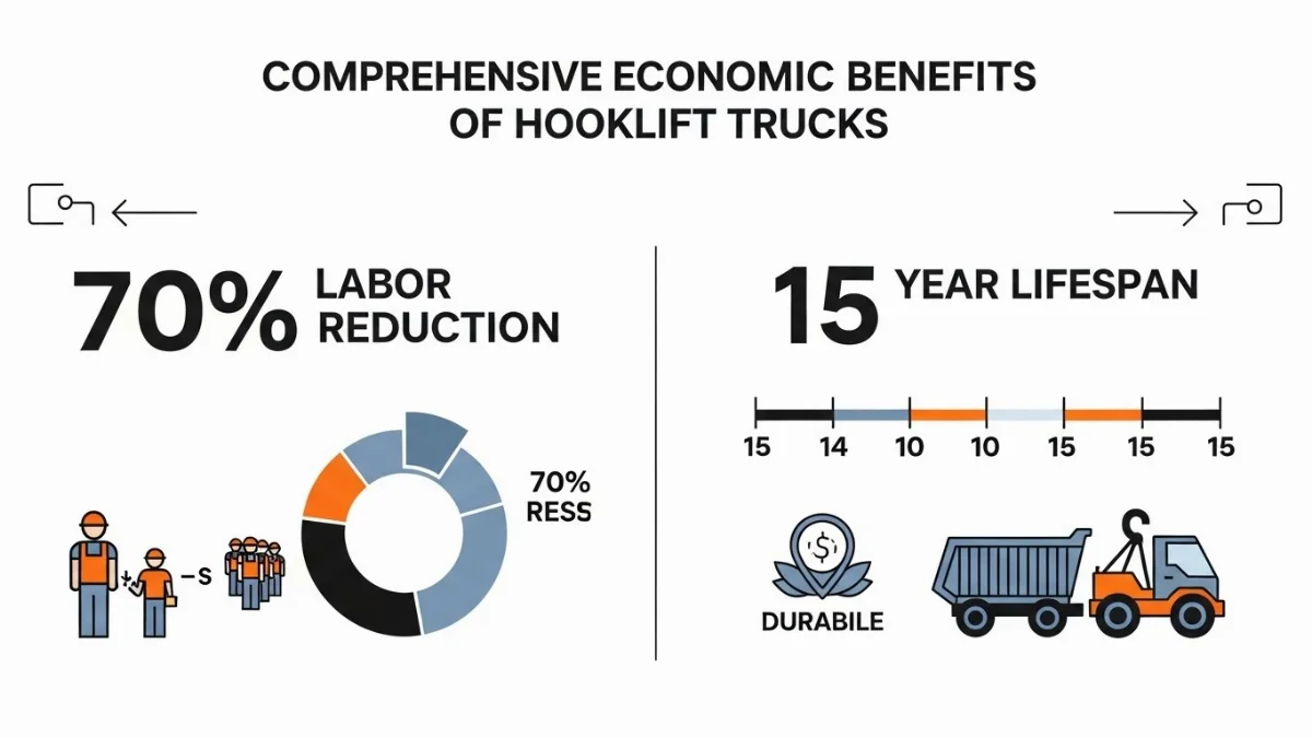 Xe Hooklift hiện đại góp phần vào sự phát triển bền vững doanh nghiệp
