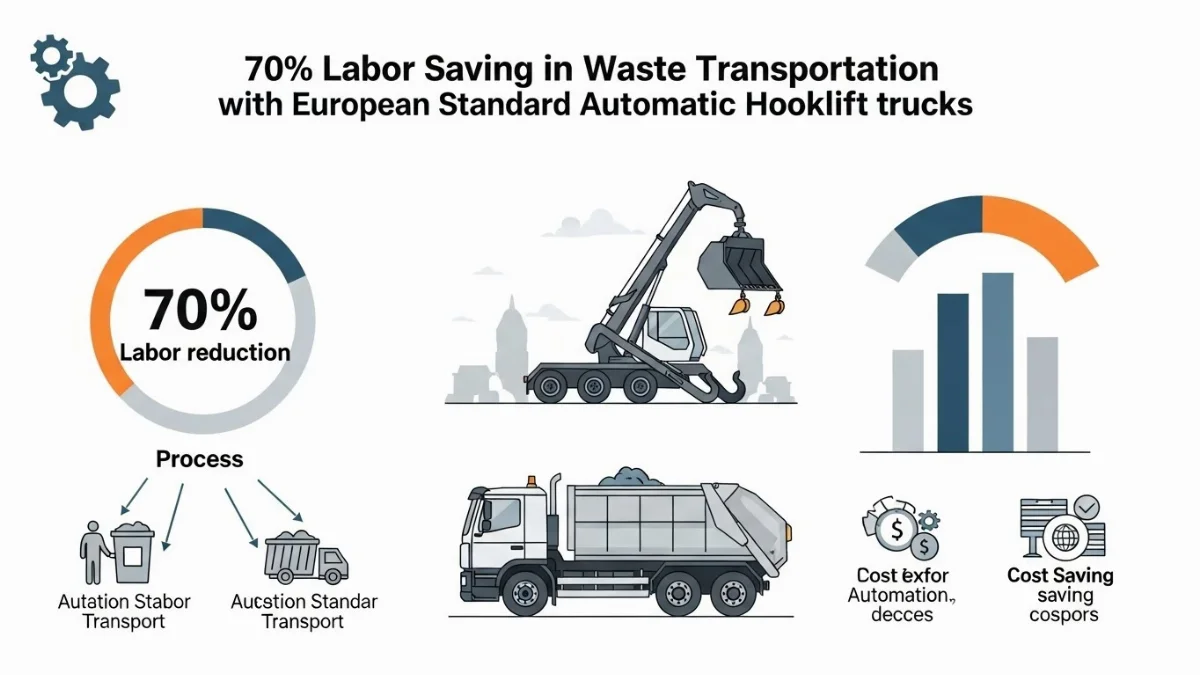 Tương lai vận chuyển rác với xe hooklift thông minh tự động hóa