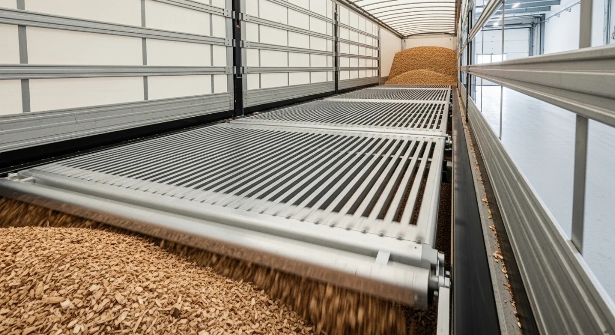 Sàn trượt tự đổ Moving Floor là giải pháp vận chuyển vật liệu rời hiện đại