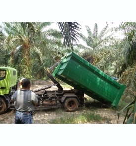 Xe hook lift cẩu và vận chuyển thùng rác Xe hook lift cẩu và vận chuyển thùng rác