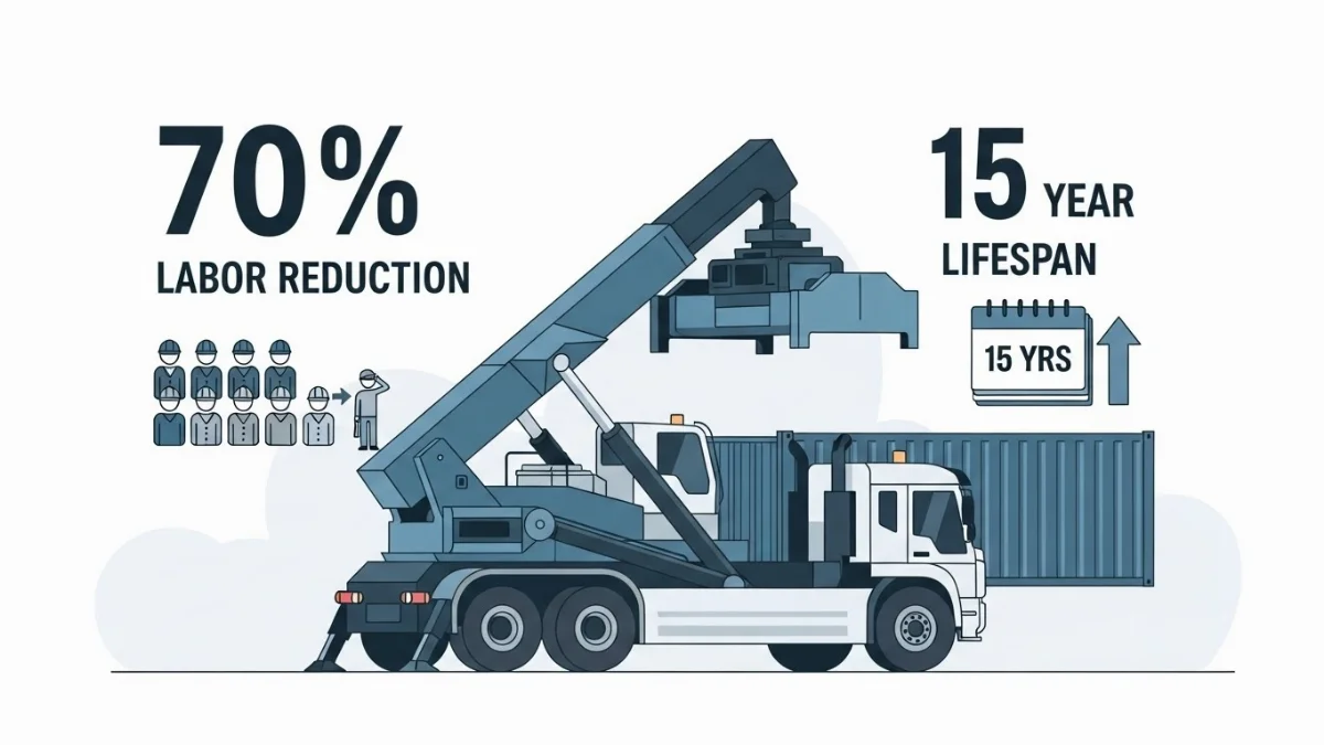 Xe nâng hạ container tối ưu hóa chi phí vận tải và nhiên liệu