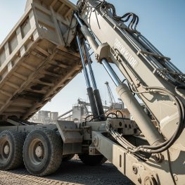 Ứng dụng xi lanh ben trong xe tải tự đổ và máy công nghiệp – Giải pháp thủy lực tối ưu cho nâng hạ nặng