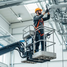 Xe nâng người – Giải pháp an toàn và hiệu quả trong công tác sửa chữa, bảo trì trên cao