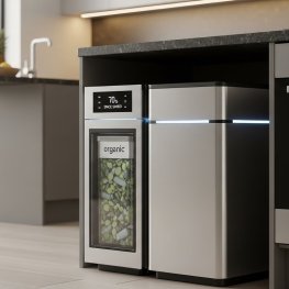 Thiết Kế Gọn Nhẹ Cho Thùng Thu Ép Rác Nhà Bếp Di Động – Tiết Kiệm 70% Diện Tích