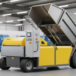 Thông Số Kỹ Thuật & Thiết Kế Di Động Của Thùng Ép Rác Phễu Nâng Tiêu Chuẩn Châu Âu