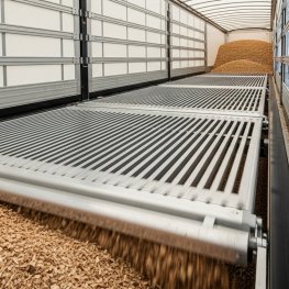 Sàn trượt tự đổ Moving Floor – Giải pháp thay thế ben thủy lực hiện đại cho xe ben và nhà máy