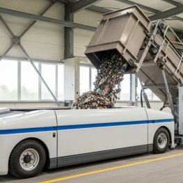 Thiết Kế Di Động Linh Hoạt Cho Thùng Thu Ép Rác Chất Tải Bằng Phễu Nâng